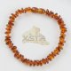 Amber bracelet cognac beads 21 cm for men